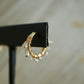 Natural Zirconium Gold Filled Hugger Hoops || 14K Gold Filled Elegance for Every Occasion || Bridal + Bridesmaid Earrings ||