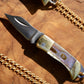 Abalone Shell Knife Necklace || Shell Pocket Knife Necklace || Blade Necklace || Brass Knife Necklace || Real Knife Necklace || Unisex