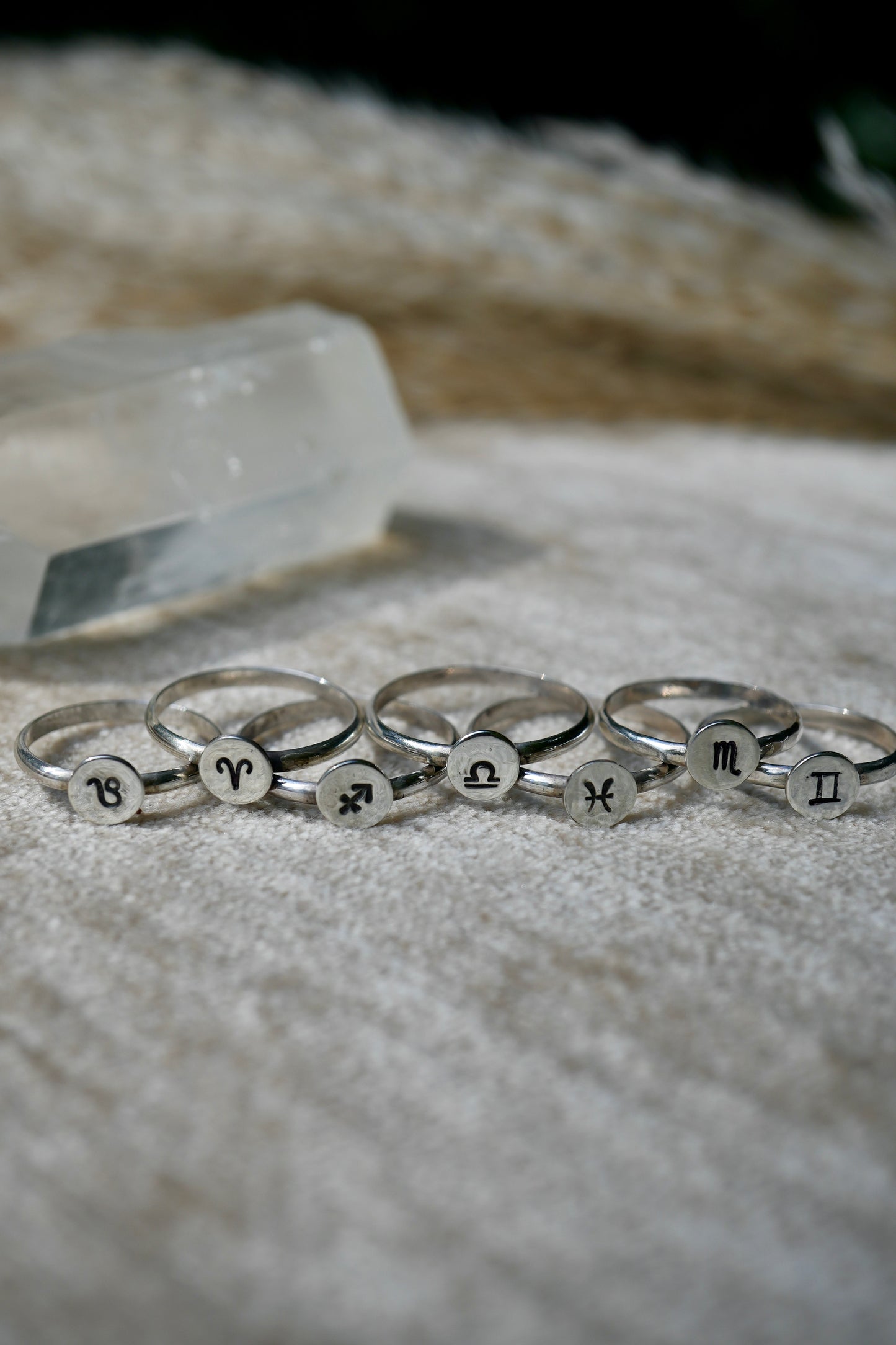 Sterling Silver Zodiac Sign Rings | Birth Month Ring | Minimalist Gift For Her |