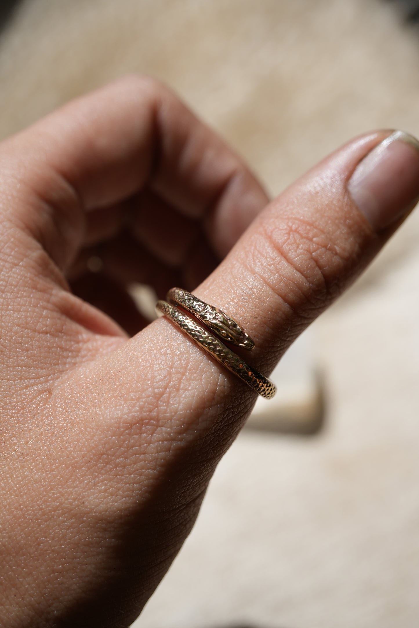 || Brass Snake Ring ||