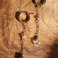 Gold Wanderlust Herkimer Diamond Hoop Earrings || 14K Gold Filled Herkimer Diamond Huggers || Bridal Earrings || Bridesmaid Hoops
