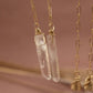 Sunburst Huggers 14K Gold Filled Clear Quartz & Herkimer Diamond || Asymmetrical Earrings ||