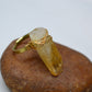 Adjustable Citrine Brass Wire Wrapped Ring || November