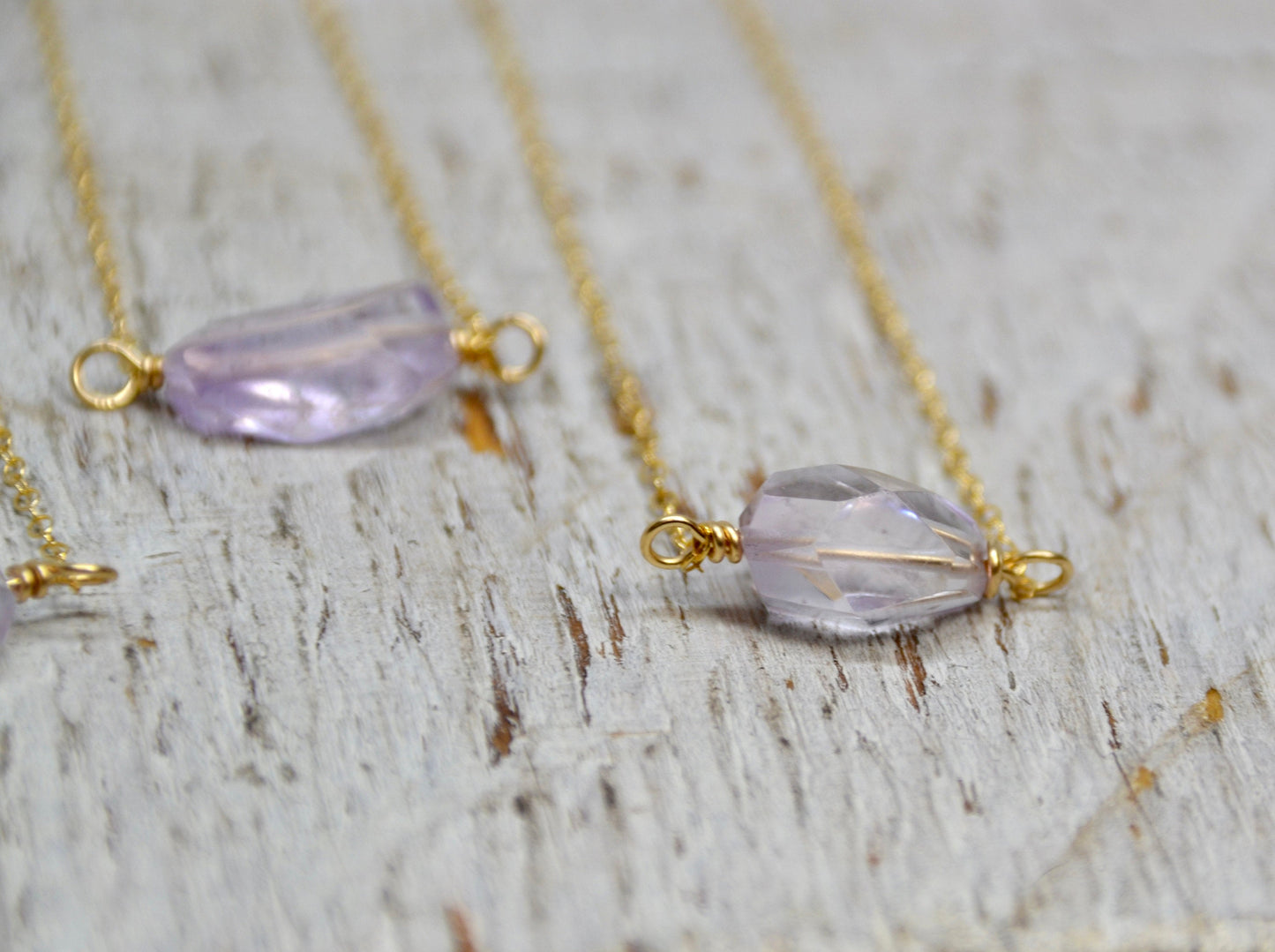14k Gold Filled Amethyst Necklace || February Birthstone