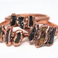 Multi Stone Tourmaline Copper Ring || Raw Stone Tourmaline Ring