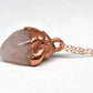 Rose Quartz Necklace Copper & 14K Rose Gold | Love Stone