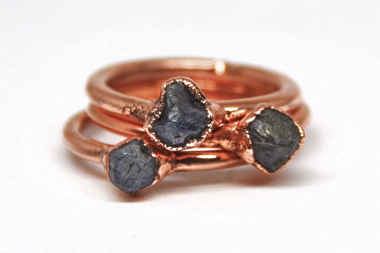 Raw Sapphire Ring| Copper Ring| September Birthstone