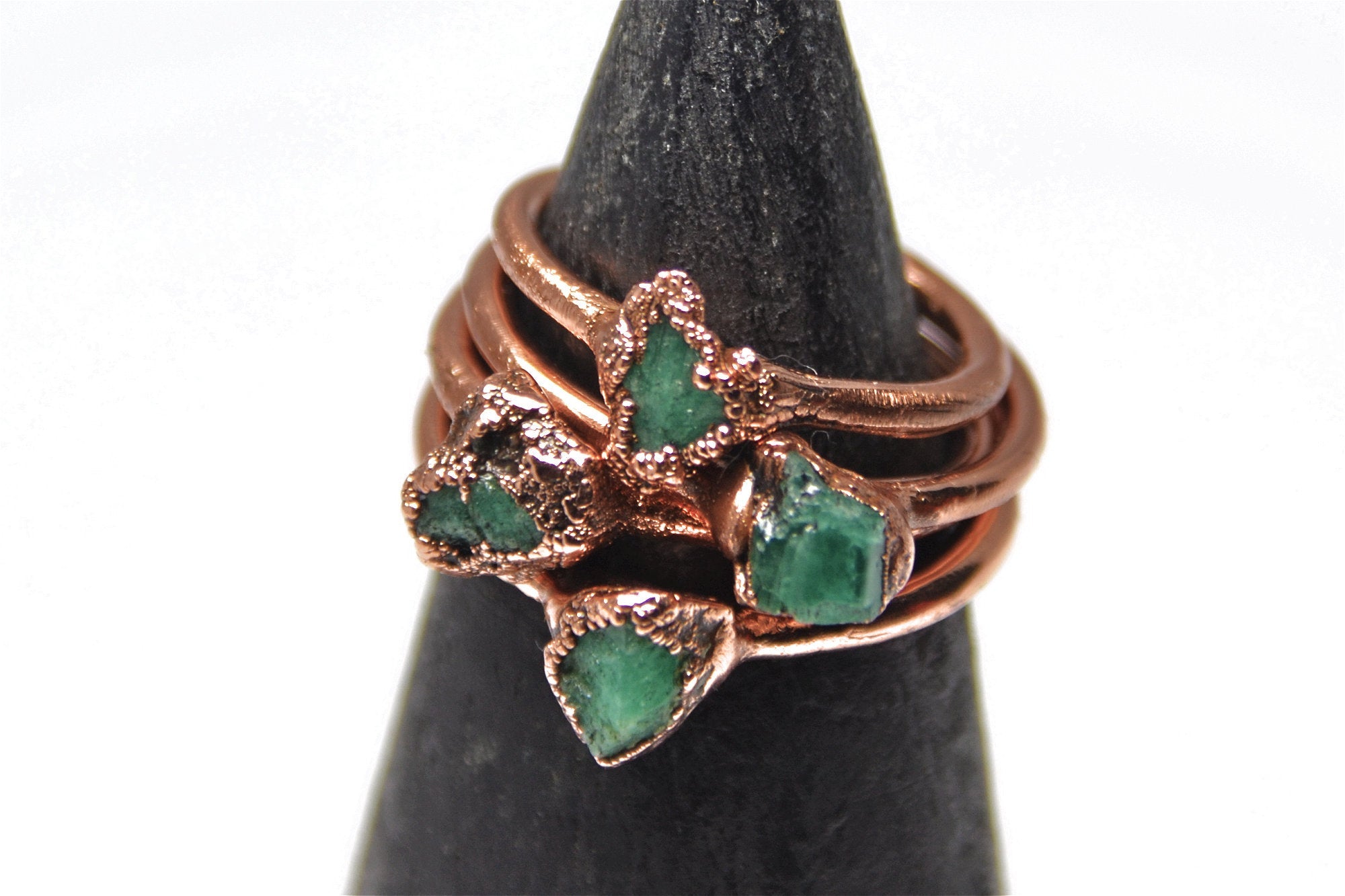 Copper deals emerald ring