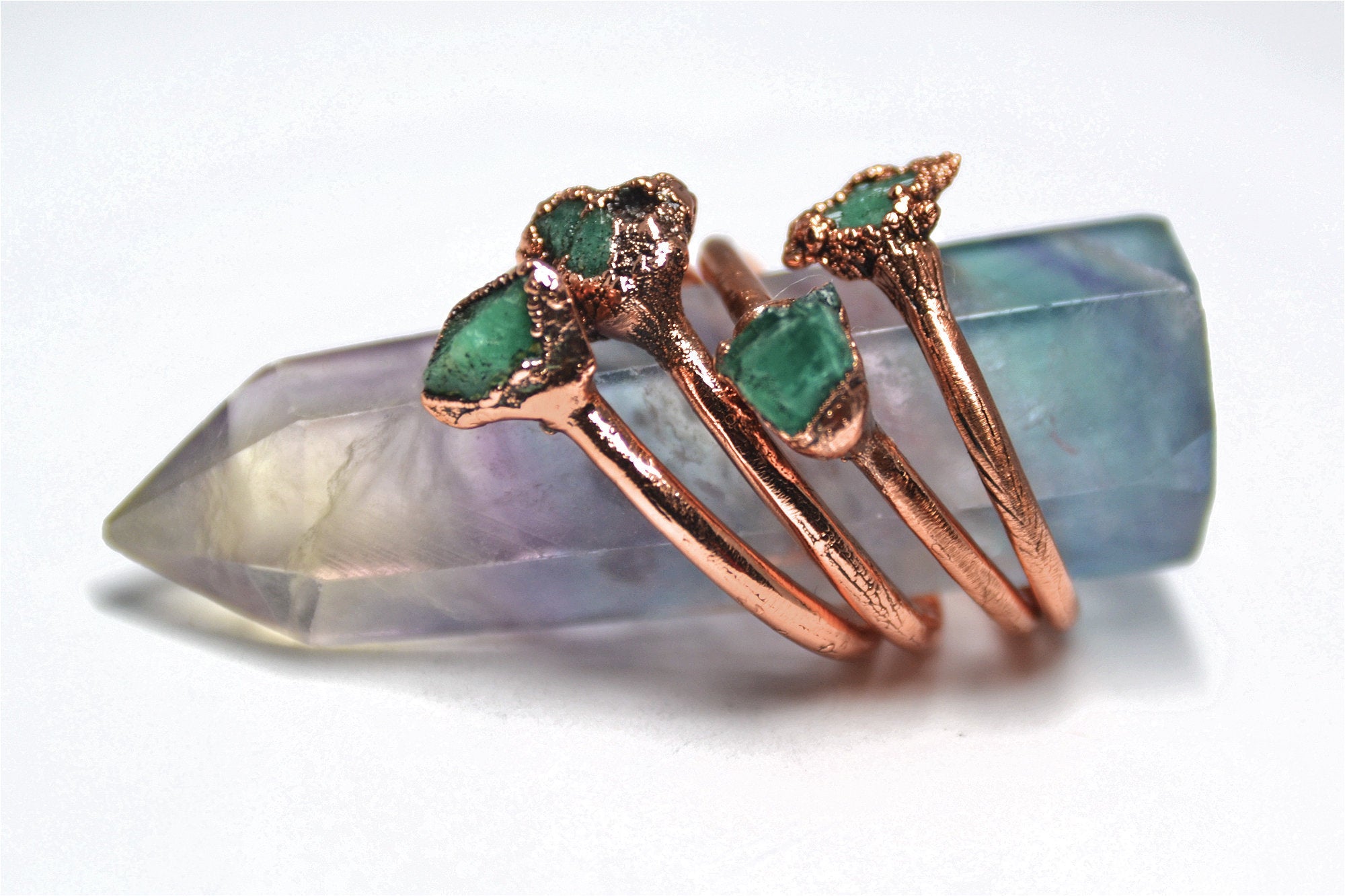 Copper on sale emerald ring