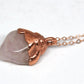 Rose Quartz Necklace Copper & 14K Rose Gold | Love Stone