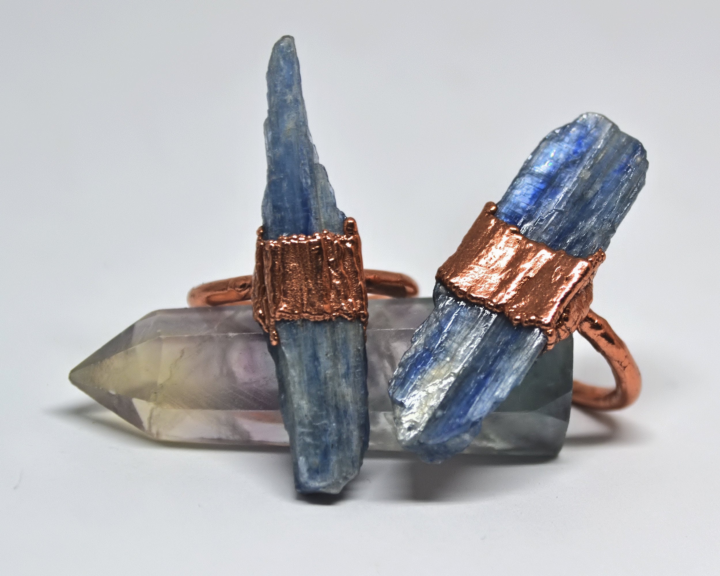 Raw hot sale kyanite ring