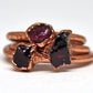 Raw Copper Garnet Ring| Raw Garnet Ring| Garnet Ring| January Ring|