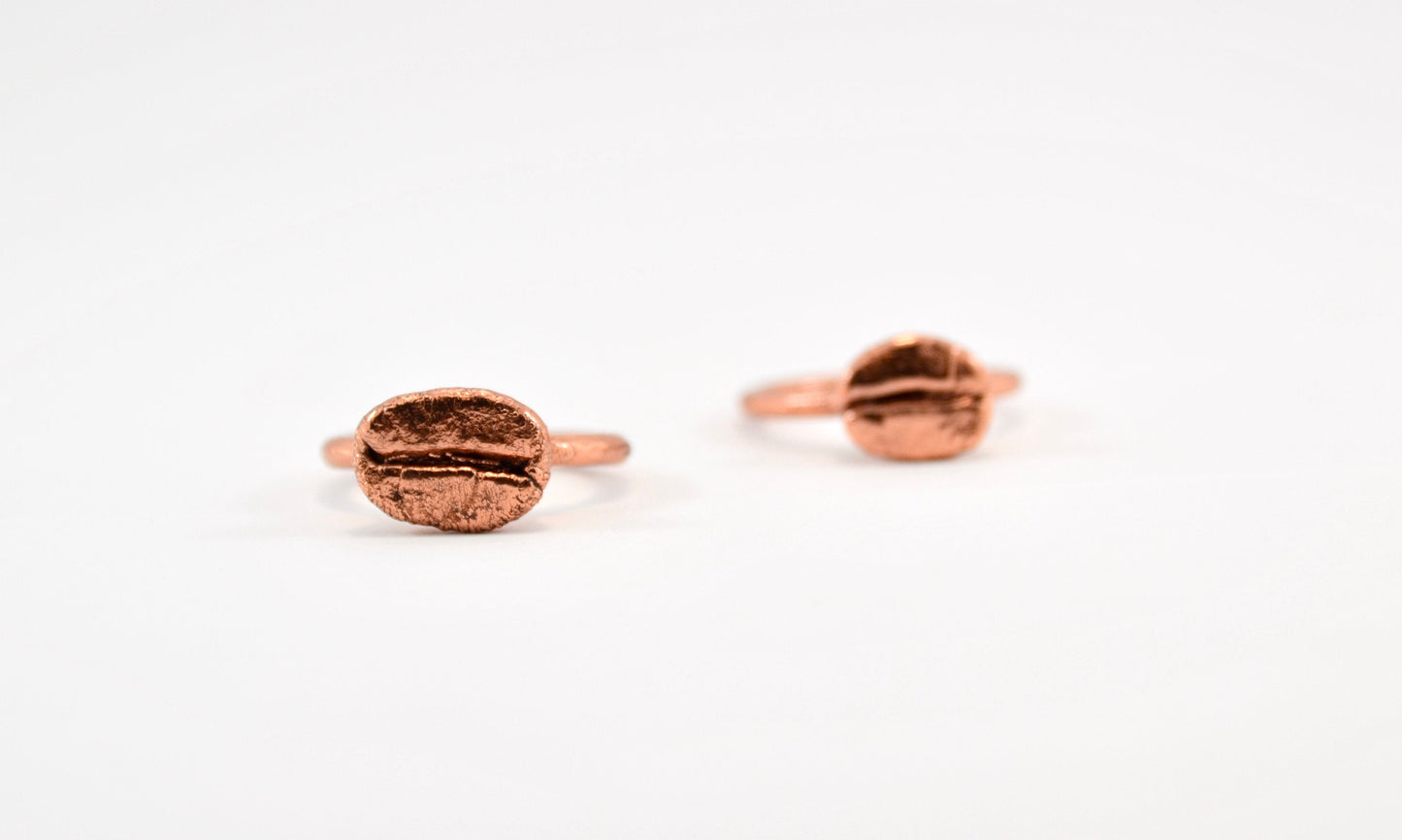 Real Coffee Bean Copper Ring || Copper Coffee Bean Ring