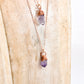 Amethyst Point Copper 14k Rose Gold Necklace || February Birthstone