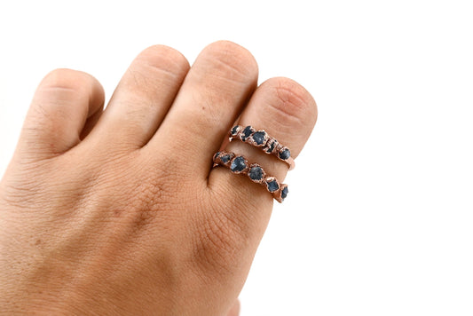 Raw Multi-Stone Sapphire Ring | September Birthstone |