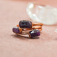 Raw Ruby Copper Stone Ring || Raw Ruby Ring || July Birthstone