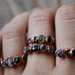 Multi-Colored Tourmaline Ring || Copper Tourmaline Ring || Pink Tourmaline || Green Tourmaline || Black Tourmaline || Electroformed Ring